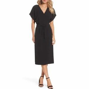 Felicity & Coco Rita Wrap Short Sleeve Tie Dress -  Size: Medium